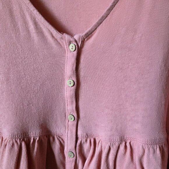 EUC OUT FROM UNDER URBAN OUTFITTERS BLUSH PINK OVERSIZED BABYDOLL TOP SIZE SMALL - Picture 4 of 14